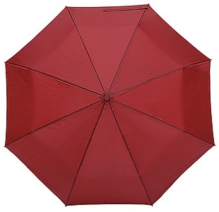 BURIAN Automatický větruvzdorný skládací deštník, červená