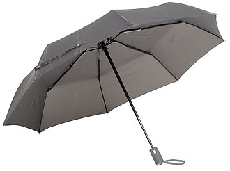 BURIAN Automatický větruvzdorný skládací deštník, šedá