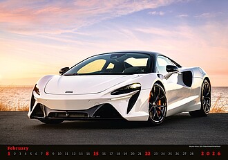 Cars 2027, nástěnný kalendář, prodloužená záda