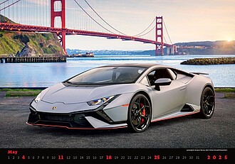 Cars 2027, nástěnný kalendář, prodloužená záda