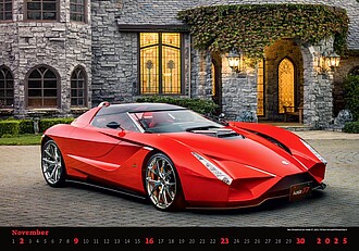 Cars 2027, nástěnný kalendář, prodloužená záda