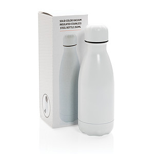 Celobarevná nerezová termo láhev 260ml, bílá