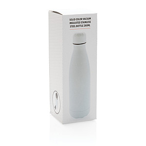 Celobarevná nerezová termo láhev 260ml, bílá