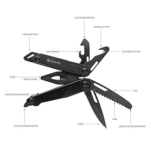 Celočerný skládací multitool s kleštěmi