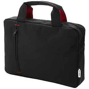 Černá konferenční taška z RPET s červenými detaily - tašky s potiskem