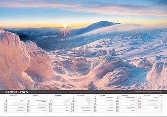Česká krajina 2027, nástěnný kalendář, prodloužená záda