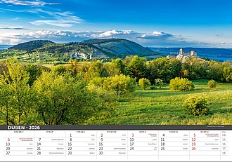 Česká krajina 2027, nástěnný kalendář, prodloužená záda