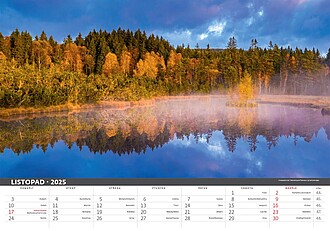 Česká krajina 2027, nástěnný kalendář, prodloužená záda