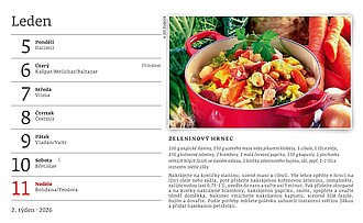 Česká kuchyně 2027, stolní kalendář