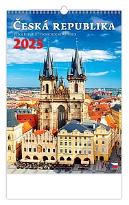 Česká republika 2025, nástěnný kalendář, prodloužená záda