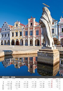 Česká republika 2026, nástěnný kalendář, prodloužená záda