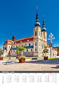 Česká republika 2026, nástěnný kalendář, prodloužená záda