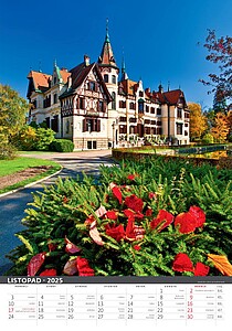 Česká republika 2027, nástěnný kalendář, prodloužená záda