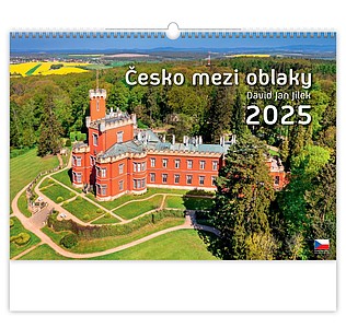 Česko mezi oblaky 2025, nástěnný kalendář, prodloužená záda - reklamní kalendáře