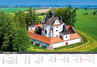Česko mezi oblaky 2026, nástěnný kalendář, prodloužená záda