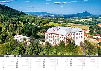 Česko mezi oblaky 2026, nástěnný kalendář, prodloužená záda