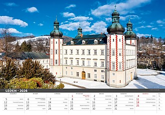 Česko mezi oblaky 2027, nástěnný kalendář, prodloužená záda