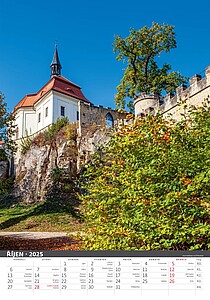 Český ráj 2027, nástěnný kalendář, prodloužená záda