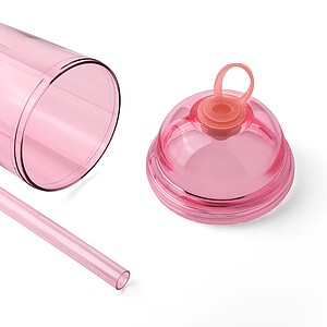 Cestovní hrnek na pití 500 ml, růžová