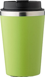 Cestovní hrnek z nerezové oceli a PP, 350 ml, limetkový