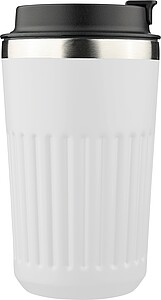 Cestovní hrnek z recyklované nerezové oceli, 400 ml, bílá