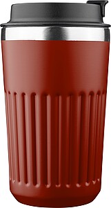 Cestovní hrnek z recyklované nerezové oceli, 400 ml, vínová