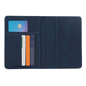 Cestovní sada obalu na doklady a visačky na zavazadla, námořní modrá