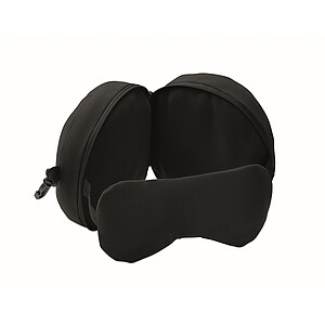 Cestovní sada polštáře a masky, černá