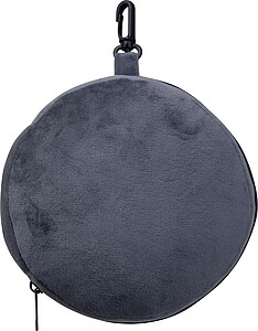 Cestovní sada polštářku a masky na oči, tmavě šedá