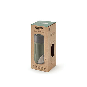 Cestovní skleněný hrnek 340 ml, vojenská zelená