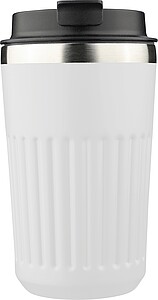 Cestovní termohrnek z recyklované nerezové oceli, 400 ml, bílá