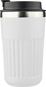 Cestovní termohrnek z recyklované nerezové oceli, 400 ml, bílá