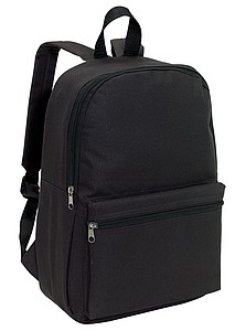 CHAPINO Batoh s dvěma kapsami na zip, černý - reklamní předměty