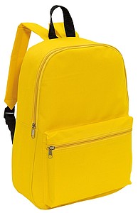CHAPINO Batoh s dvěma kapsami na zip, žlutý