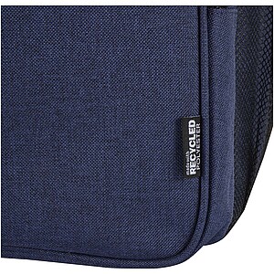 Chladicí batoh na piknik z recyklovaného GRS se sadou příborů, tmavě modrý melír