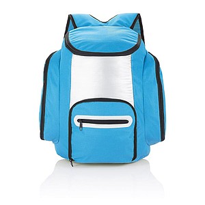 Chladící batoh s přední kapsou na zip, modrá