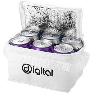 Chladící taška na 6 plechovek, bílá