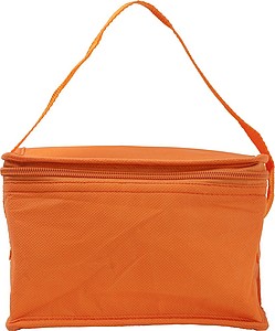 Chladící taška na 6 plechovek, netkaná textilie, oranžová