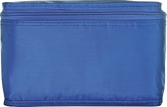Chladící taška na 6 plechovek s popruhem, nylon, modrá