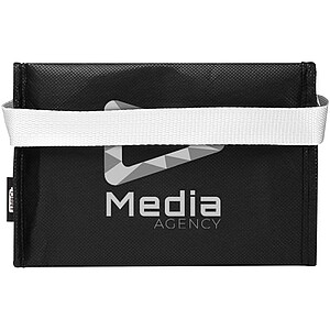 Chladicí taška z recyklované netkané textilie na 6 plechovek, černá