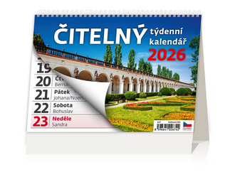 Čitelný týdenní kalendář 2027 - reklamní kalendáře