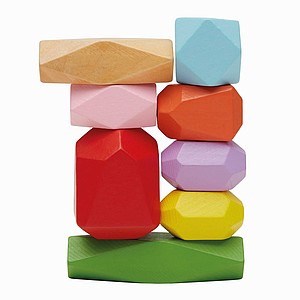 COLORO Dovednostní hra: 8 barevných dřevěných hracích figurek - reklamní předměty