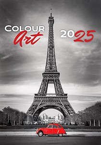 Colour Art 2025, nástěnný kalendář, prodloužená záda