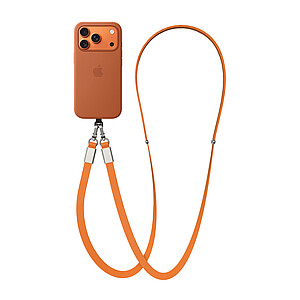 Crossbody lanyard RCS z recyklovaného PET, oranžová