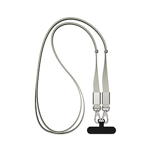 Crossbody lanyard RCS z recyklovaného PET, šedá
