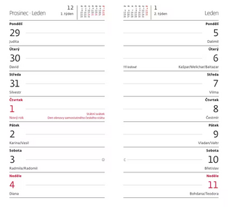 Čtrnáctidenní diář Napoli design 7 2027