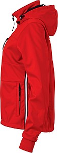 Dámská 3-vrstvá sofshellová bunda JAMES & NICHOLSON, červená, 2XL