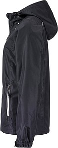 Dámská bunda do deště James & Nicholson RAIN, černá, XL