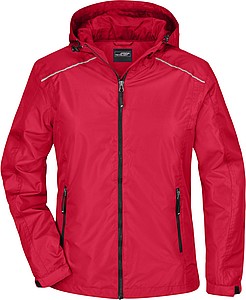 Dámská bunda do deště James & Nicholson RAIN, červená, XL
