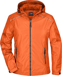 Dámská bunda do deště James & Nicholson RAIN, oranžová, XL